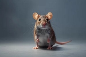 MA gray little mouse isolated
