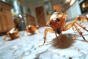 closeup shot of cockroach