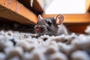 rat nest discovered in an attic