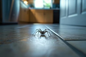 spider on a home floor