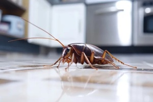 big cockroach in a home